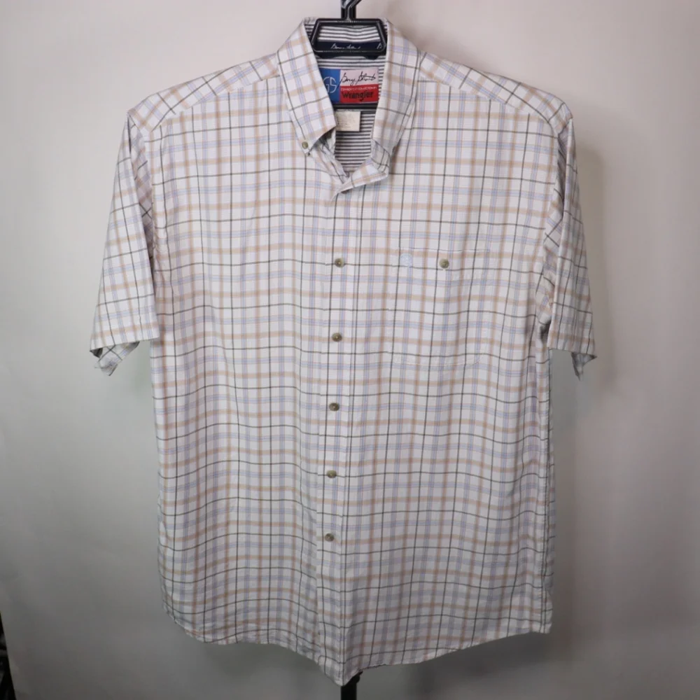 Wrangler George Strait Short Sleeve Button Down Shirt Size Large Mens